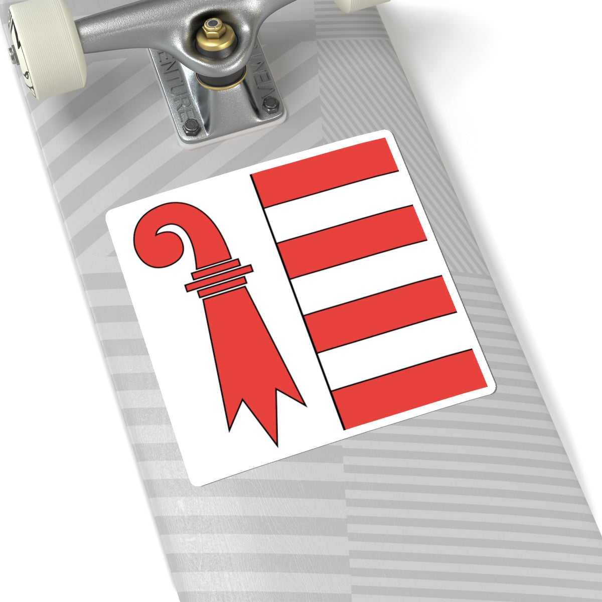 Flag of Canton of Jura (Switzerland) STICKER Vinyl Kiss-Cut Decal