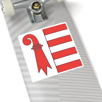 Flag of Canton of Jura (Switzerland) STICKER Vinyl Kiss-Cut Decal