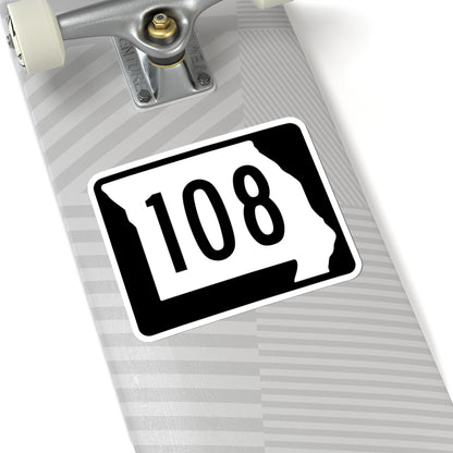 MO-108 (Missouri) (Road Sign) STICKER Vinyl Kiss-Cut Decal