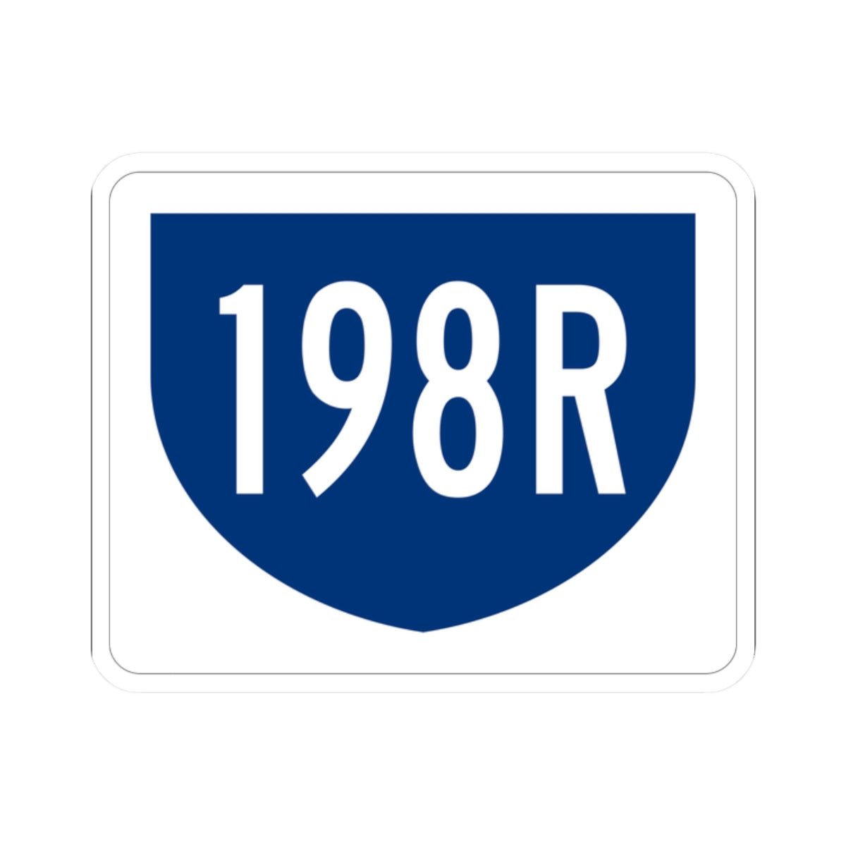 PR primary 198R (Puerto Rico) (Road Sign) STICKER Vinyl Kiss-Cut Decal