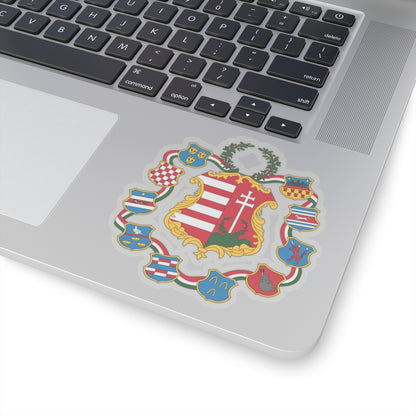 Great coat of arms of Hungary (1849) - STICKER Vinyl Kiss-Cut Decal