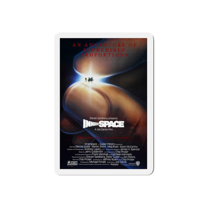 INNERSPACE 1987 Movie Poster - Refrigerator Magnet-4" x 4"-Die-Cut-1 pc-The Sticker Space