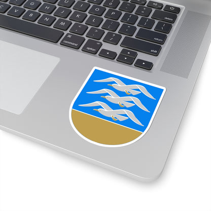 Rauman mlk.vaakuna (Finland) (Coat of Arms) STICKER Vinyl Kiss-Cut Decal