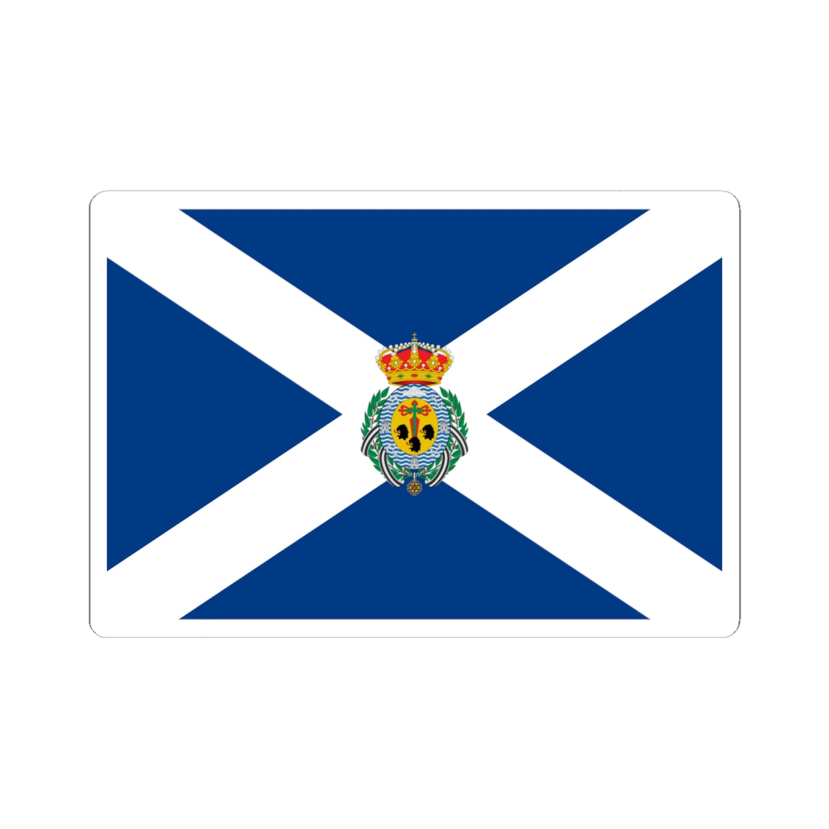 Flag Santa Cruz de Tenerife province (Spain) STICKER Vinyl Kiss-Cut Decal