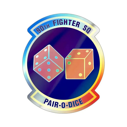 90th Fighter Squadron (U.S. Air Force) Holographic STICKER Die-Cut Vinyl Decal 6 Inch Holographic - The Sticker Space