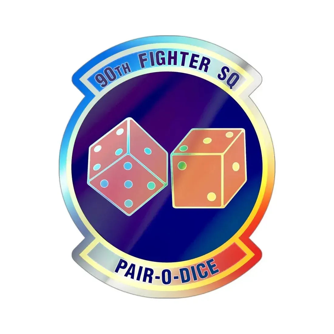 90th Fighter Squadron (U.S. Air Force) Holographic STICKER Die-Cut Vinyl Decal - The Sticker Space