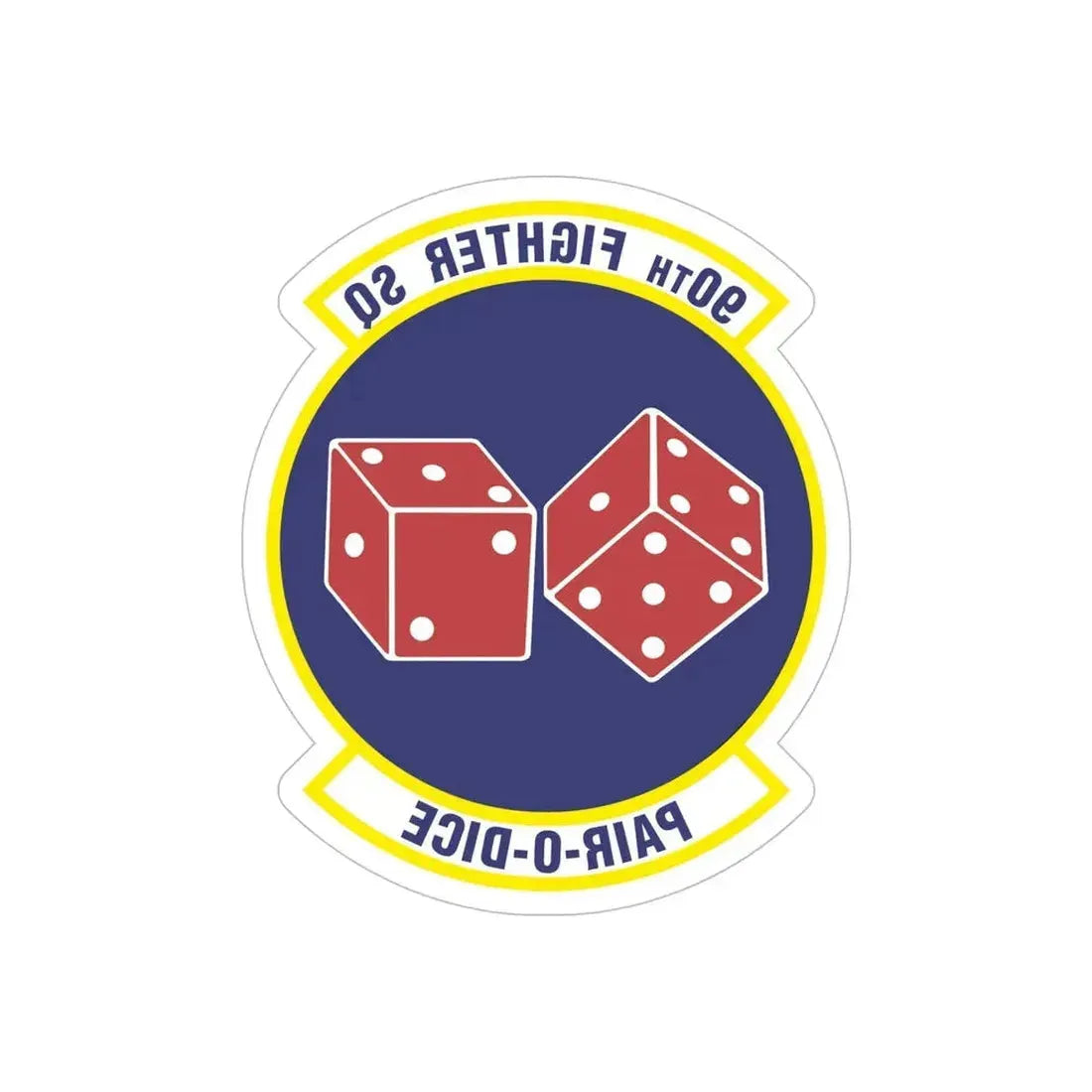 90th Fighter Squadron (U.S. Air Force) REVERSE PRINT Transparent Die-Cut STICKER - The Sticker Space