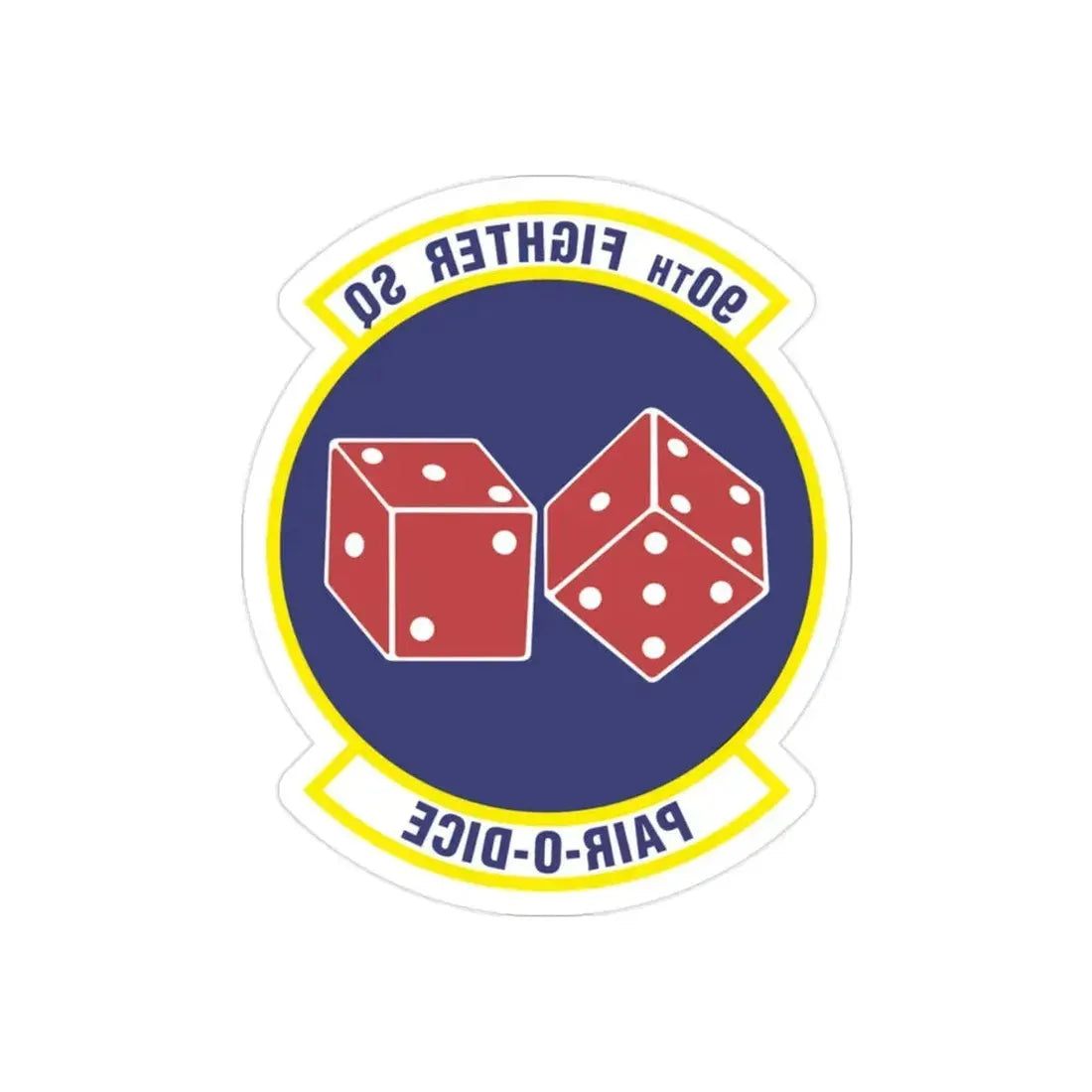 90th Fighter Squadron (U.S. Air Force) REVERSE PRINT Transparent Die-Cut STICKER - The Sticker Space