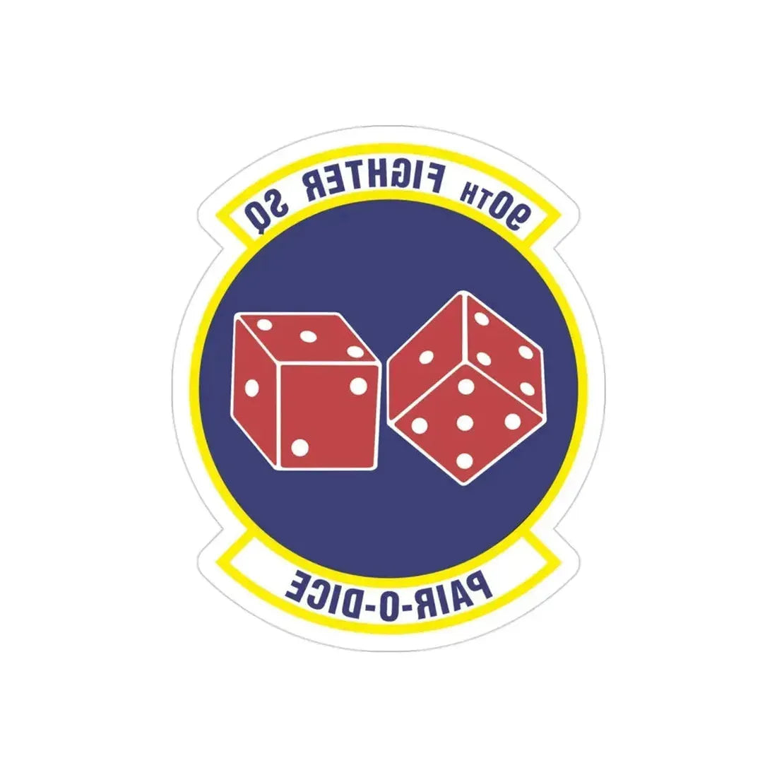 90th Fighter Squadron (U.S. Air Force) REVERSE PRINT Transparent Die-Cut STICKER - The Sticker Space