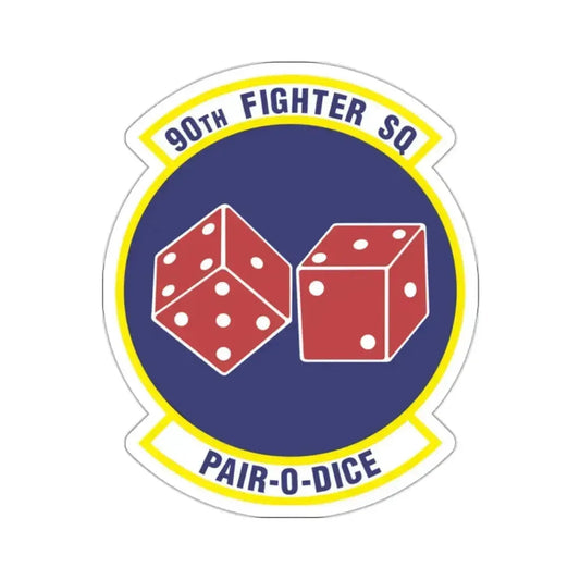 90th Fighter Squadron (U.S. Air Force) STICKER Vinyl Kiss-Cut Decal 2 Inch White - The Sticker Space