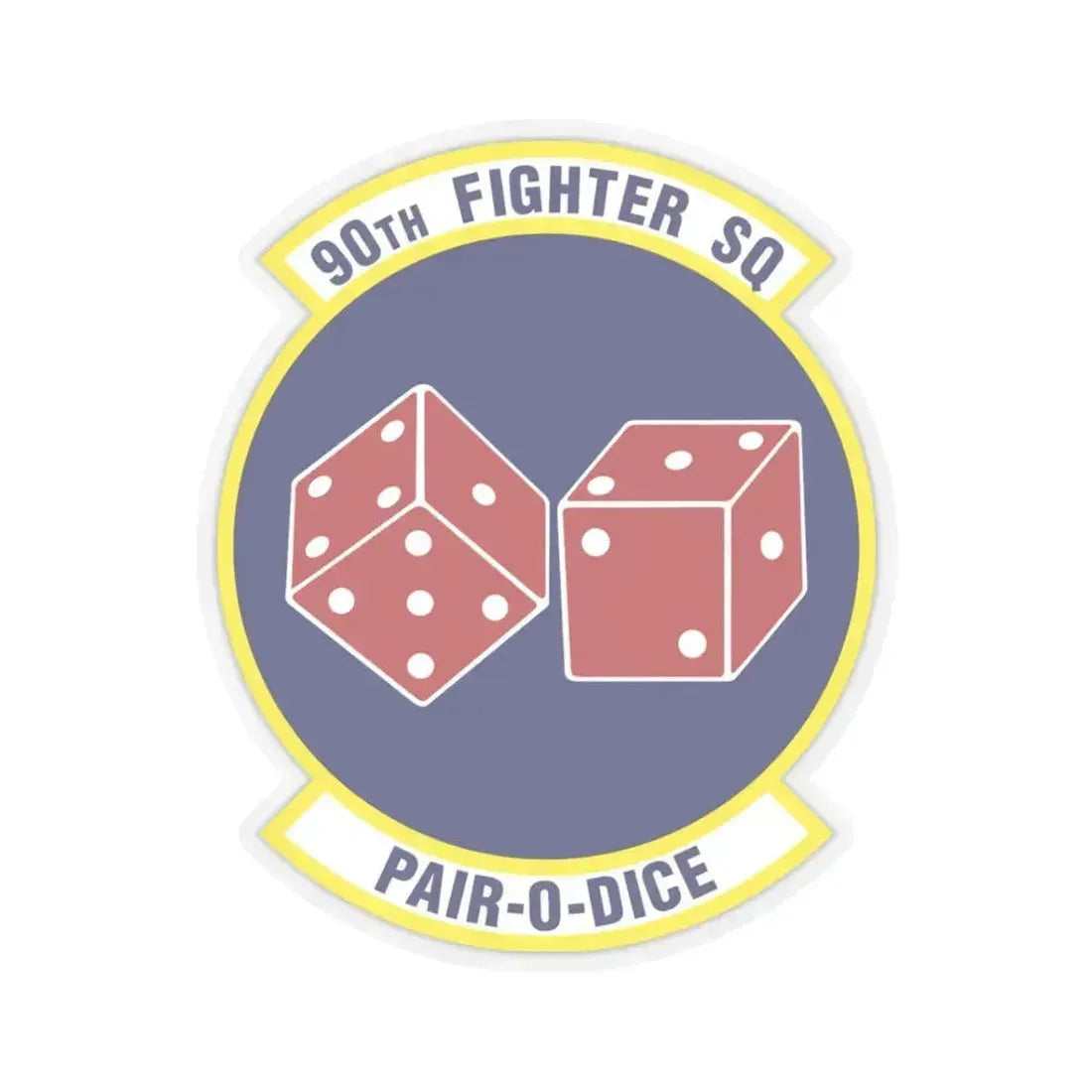 90th Fighter Squadron (U.S. Air Force) STICKER Vinyl Kiss-Cut Decal 3 Inch Transparent - The Sticker Space