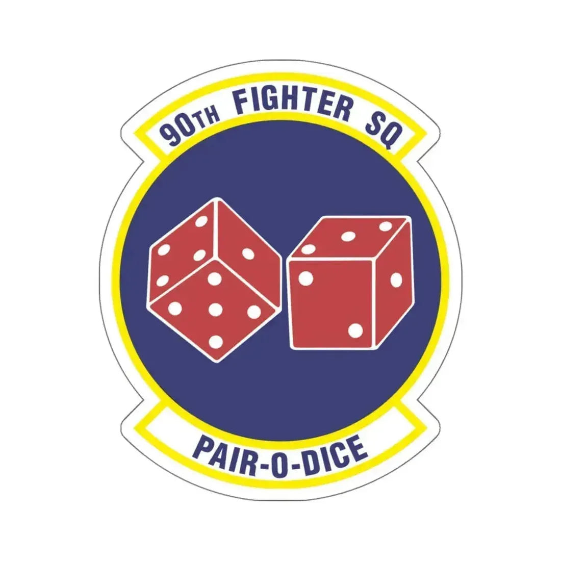 90th Fighter Squadron (U.S. Air Force) STICKER Vinyl Kiss-Cut Decal 6 Inch White - The Sticker Space