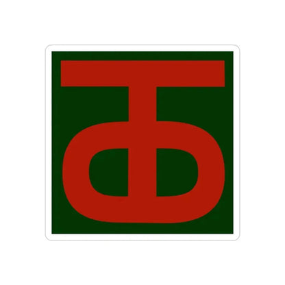 90th Infantry Division.patch (U.S. Army) REVERSE PRINT Transparent Die-Cut STICKER 2 Inch Die-Cut Transparent - The Sticker Space