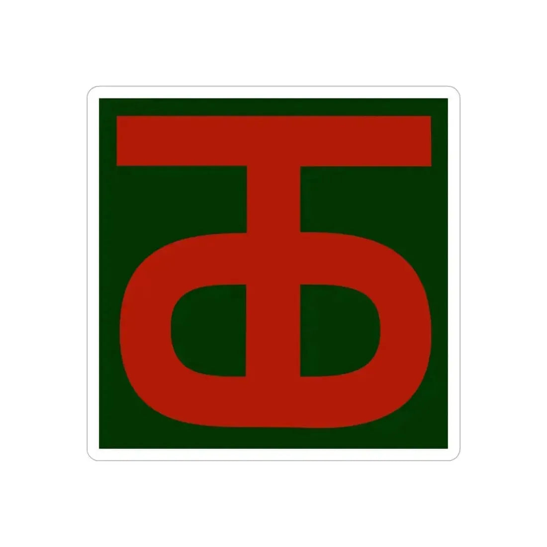 90th Infantry Division.patch (U.S. Army) REVERSE PRINT Transparent Die-Cut STICKER 3 Inch Die-Cut Transparent - The Sticker Space