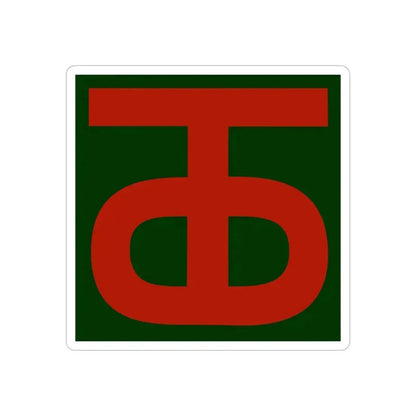 90th Infantry Division.patch (U.S. Army) REVERSE PRINT Transparent Die-Cut STICKER 3 Inch Die-Cut Transparent - The Sticker Space