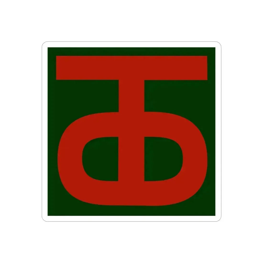 90th Infantry Division.patch (U.S. Army) REVERSE PRINT Transparent Die-Cut STICKER 4 Inch Die-Cut Transparent - The Sticker Space