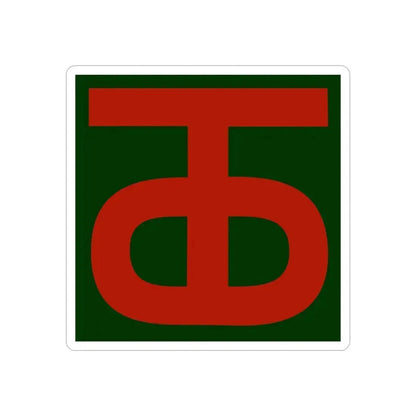 90th Infantry Division.patch (U.S. Army) REVERSE PRINT Transparent Die-Cut STICKER 5 Inch Die-Cut Transparent - The Sticker Space