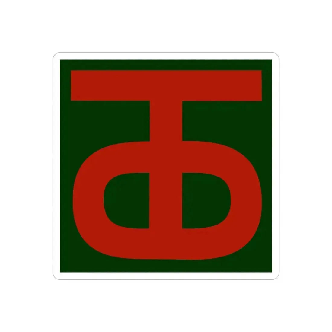 90th Infantry Division.patch (U.S. Army) REVERSE PRINT Transparent Die-Cut STICKER 6 Inch Die-Cut Transparent - The Sticker Space