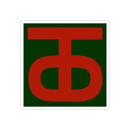 90th Infantry Division.patch (U.S. Army) REVERSE PRINT Transparent Die-Cut STICKER 6 Inch Die-Cut Transparent - The Sticker Space