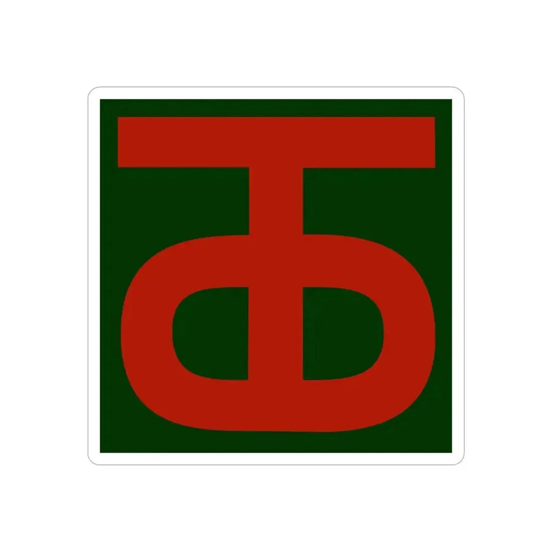 90th Infantry Division.patch (U.S. Army) REVERSE PRINT Transparent Die-Cut STICKER - The Sticker Space