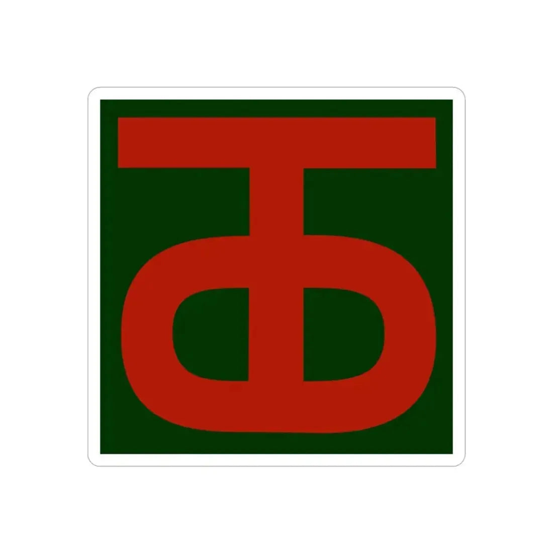 90th Infantry Division.patch (U.S. Army) REVERSE PRINT Transparent Die-Cut STICKER - The Sticker Space