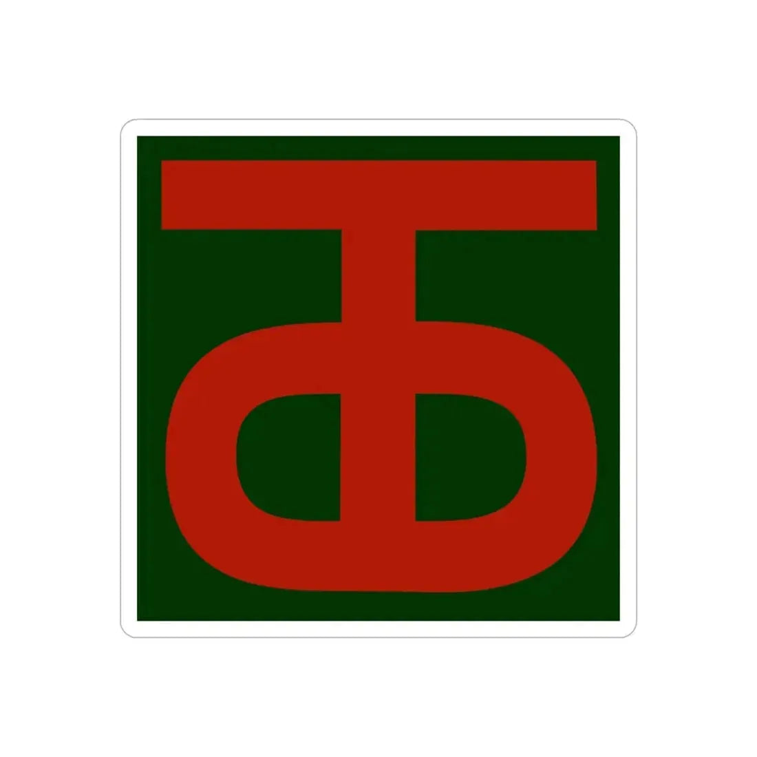 90th Infantry Division.patch (U.S. Army) REVERSE PRINT Transparent Die-Cut STICKER - The Sticker Space