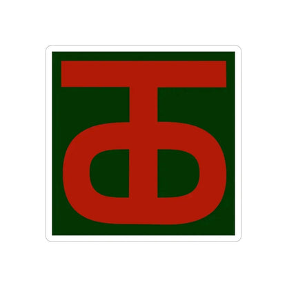 90th Infantry Division.patch (U.S. Army) REVERSE PRINT Transparent Die-Cut STICKER - The Sticker Space