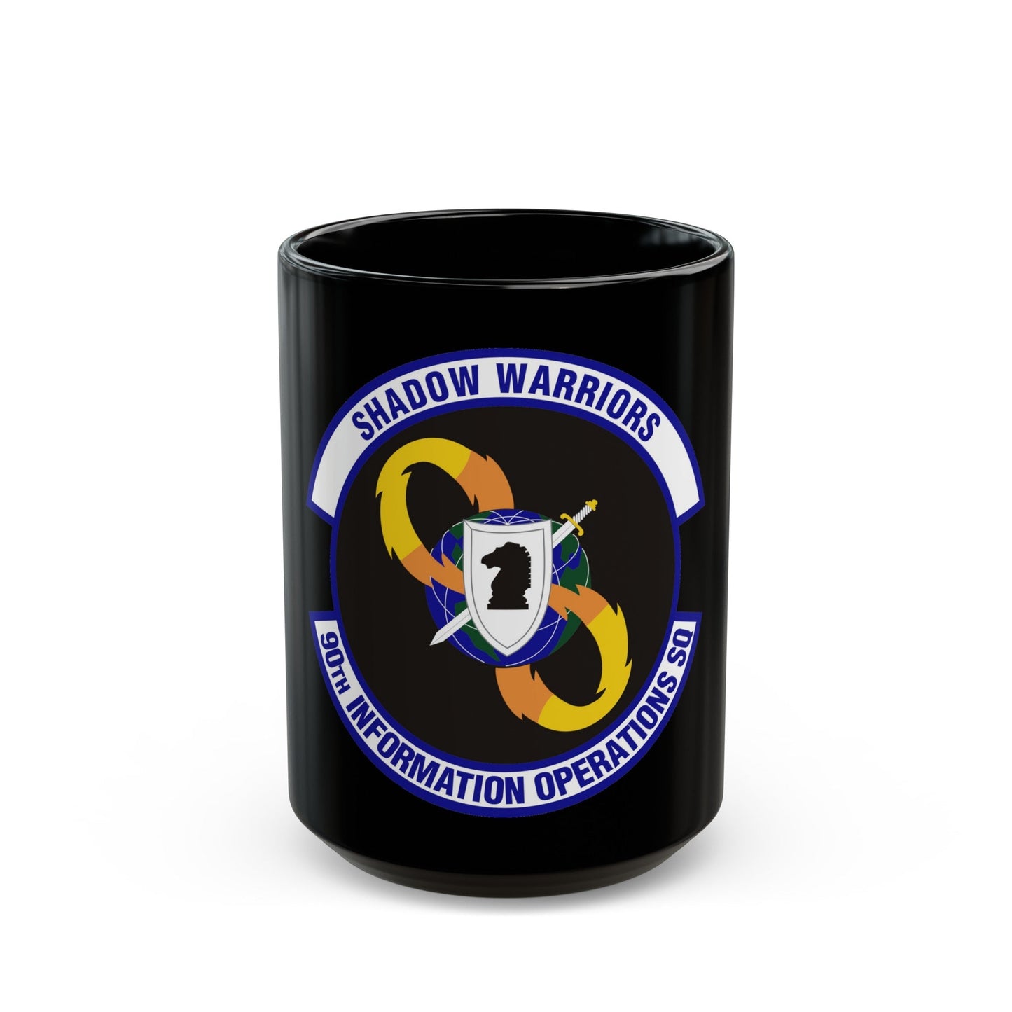 90th Information Operations Squadron (U.S. Air Force) Black Coffee Mug-15oz-The Sticker Space