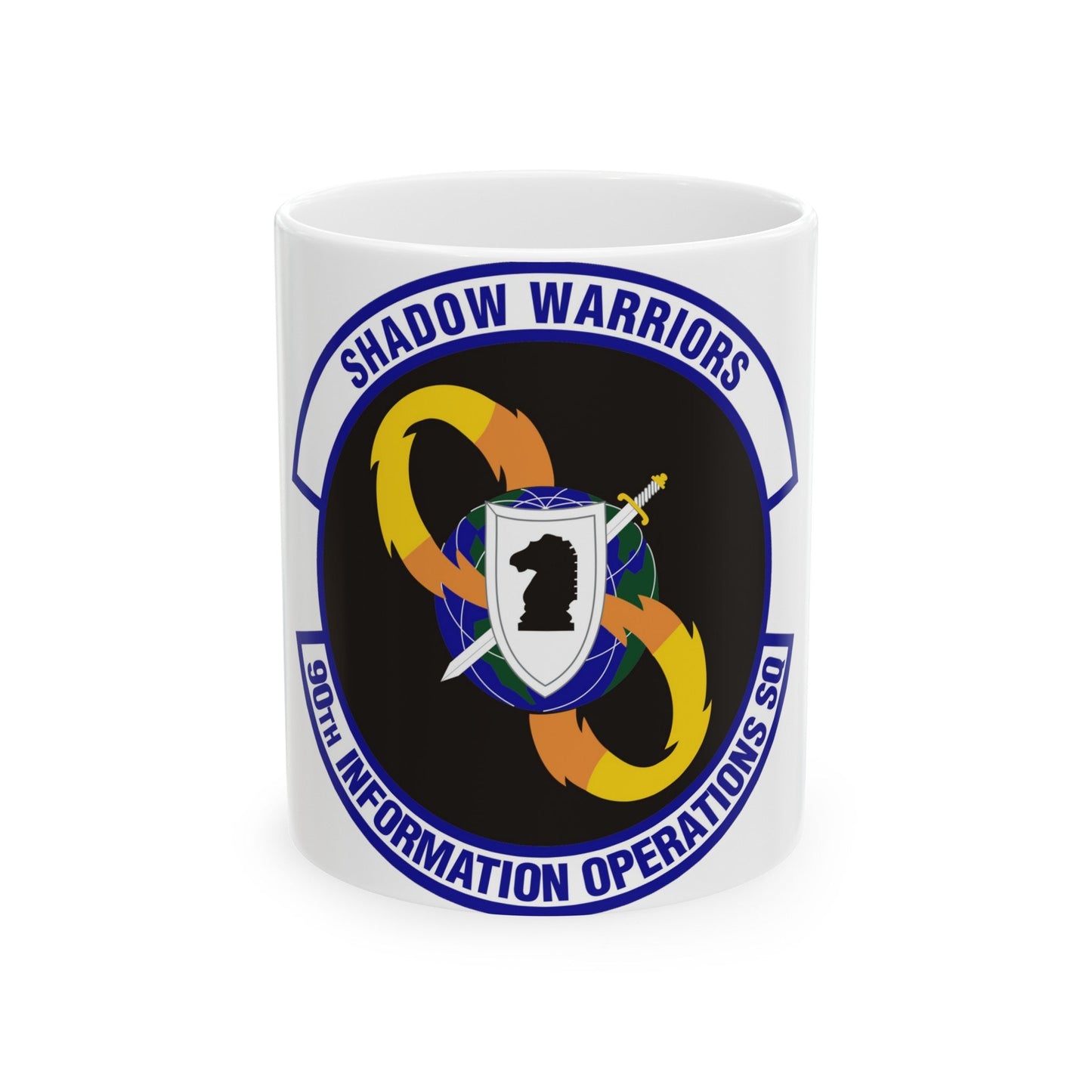 90th Information Operations Squadron (U.S. Air Force) White Coffee Mug-11oz-The Sticker Space