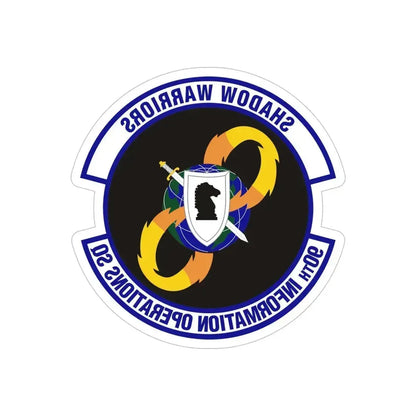 90th Information Operations Squadron (U.S. Air Force) REVERSE PRINT Transparent Die-Cut STICKER 5 Inch Die-Cut Transparent - The Sticker Space
