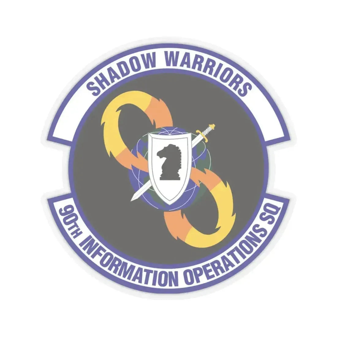 90th Information Operations Squadron (U.S. Air Force) STICKER Vinyl Kiss-Cut Decal 4 Inch Transparent - The Sticker Space