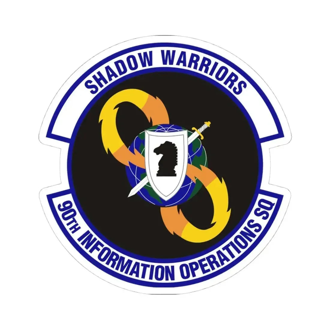 90th Information Operations Squadron (U.S. Air Force) STICKER Vinyl Kiss-Cut Decal 4 Inch White - The Sticker Space