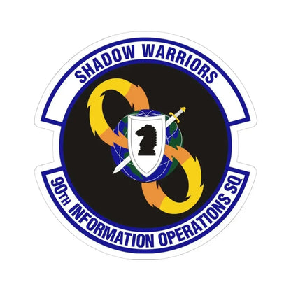 90th Information Operations Squadron (U.S. Air Force) STICKER Vinyl Kiss-Cut Decal 4 Inch White - The Sticker Space