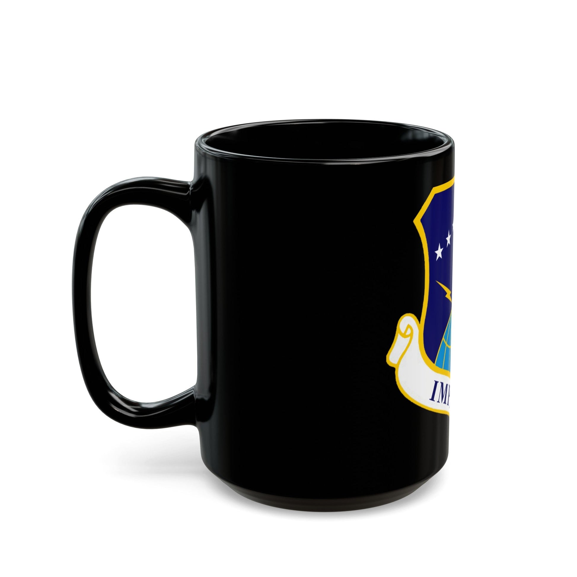 90th Space Wing (U.S. Air Force) Black Coffee Mug-The Sticker Space