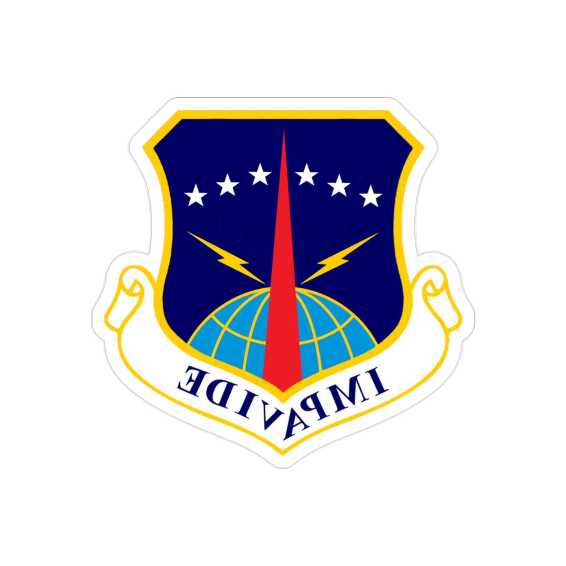 90th Space Wing (U.S. Air Force) REVERSE PRINT Transparent STICKER-2" × 2"-The Sticker Space