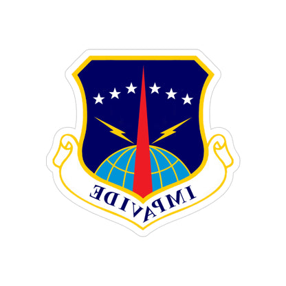 90th Space Wing (U.S. Air Force) REVERSE PRINT Transparent STICKER-3" × 3"-The Sticker Space