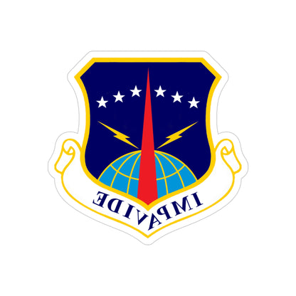 90th Space Wing (U.S. Air Force) REVERSE PRINT Transparent STICKER-5" × 5"-The Sticker Space