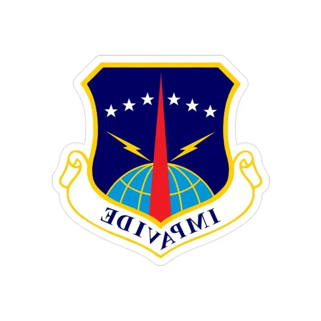 90th Space Wing (U.S. Air Force) REVERSE PRINT Transparent Die-Cut STICKER 2 Inch Die-Cut Transparent - The Sticker Space