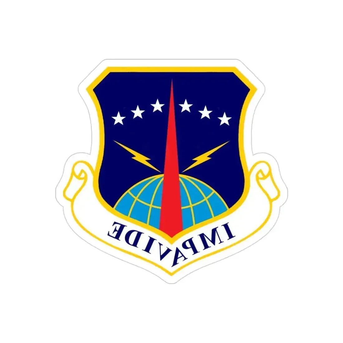 90th Space Wing (U.S. Air Force) REVERSE PRINT Transparent Die-Cut STICKER 3 Inch Die-Cut Transparent - The Sticker Space
