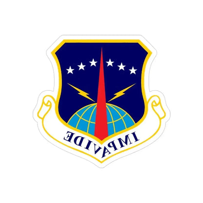 90th Space Wing (U.S. Air Force) REVERSE PRINT Transparent Die-Cut STICKER 3 Inch Die-Cut Transparent - The Sticker Space