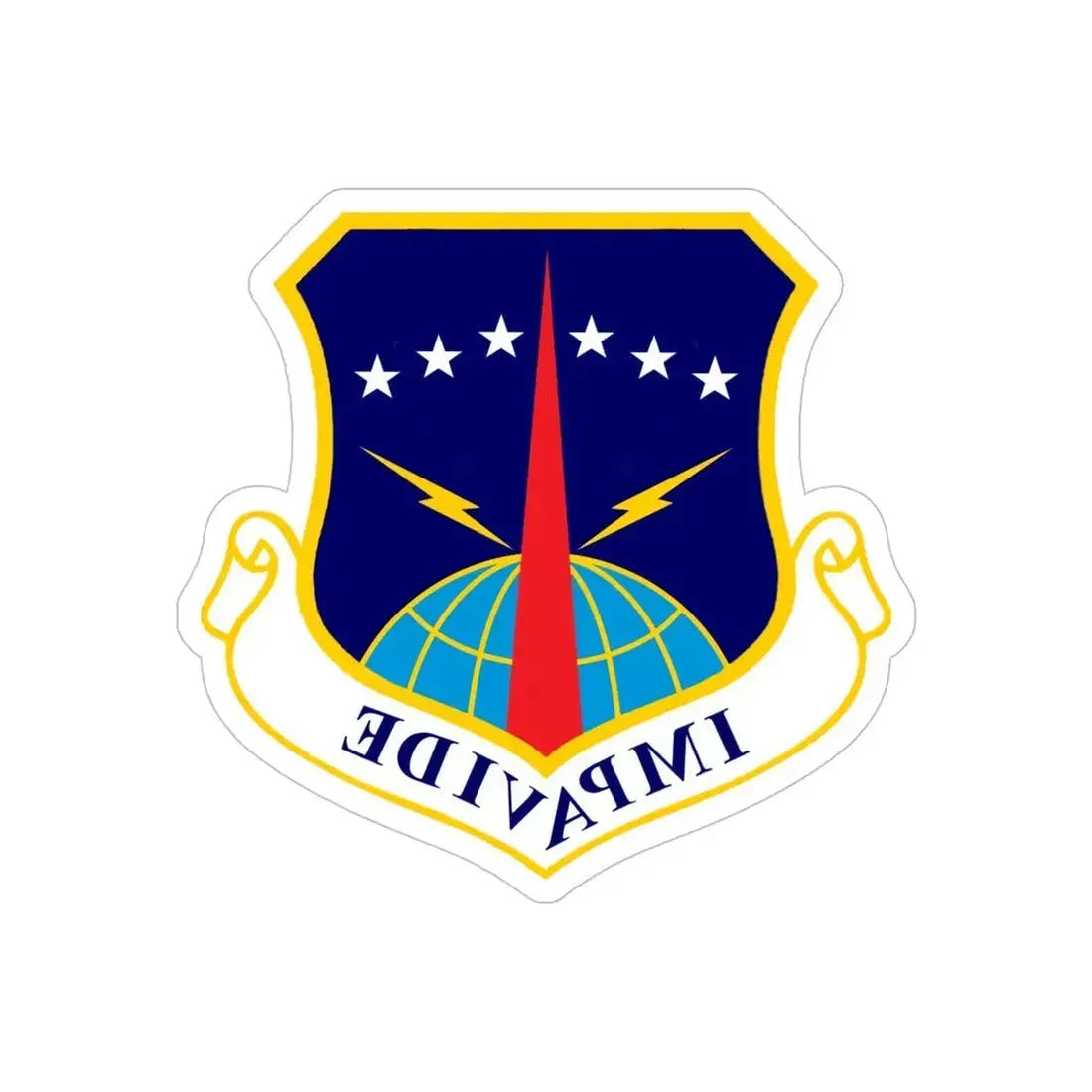 90th Space Wing (U.S. Air Force) REVERSE PRINT Transparent Die-Cut STICKER - The Sticker Space