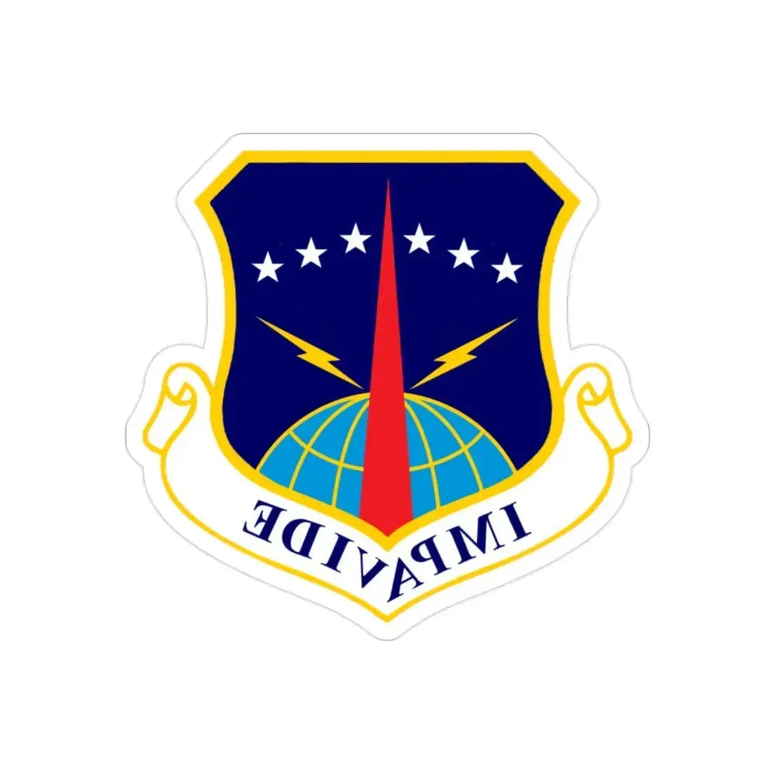 90th Space Wing (U.S. Air Force) REVERSE PRINT Transparent Die-Cut STICKER - The Sticker Space