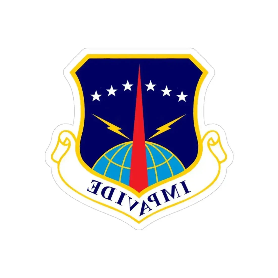 90th Space Wing (U.S. Air Force) REVERSE PRINT Transparent Die-Cut STICKER - The Sticker Space