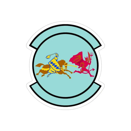 91 Air Refueling Squadron AMC (U.S. Air Force) REVERSE PRINT Transparent Die-Cut STICKER 6 Inch Die-Cut Transparent - The Sticker Space