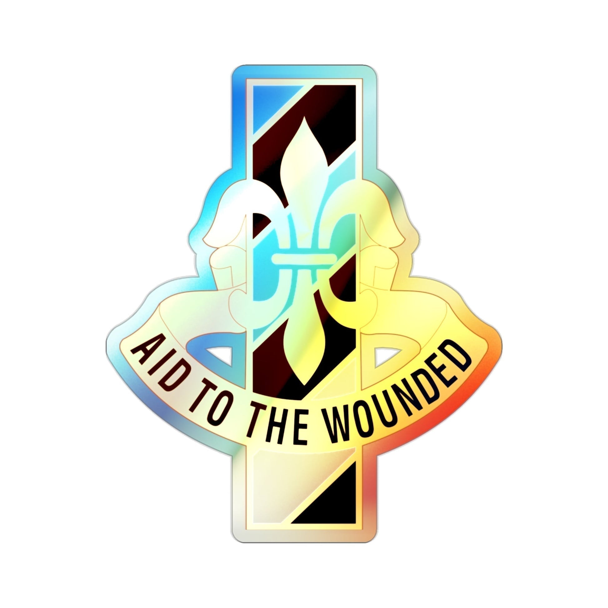 91 Evacuation Hospital (U.S. Army) Holographic STICKER Die-Cut Vinyl Decal-2 Inch-The Sticker Space