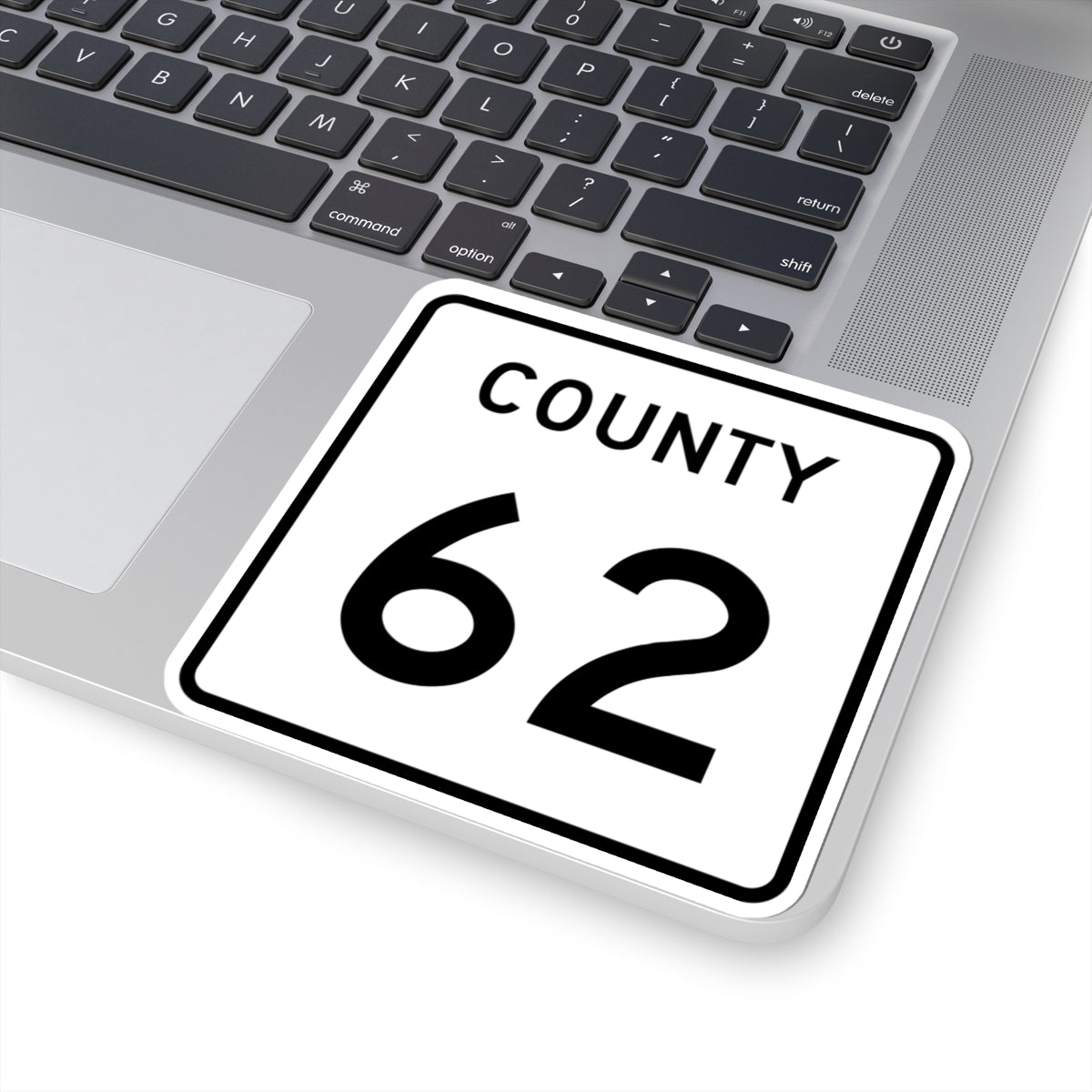 County 62 square (Minnesota) (Road Sign) STICKER Vinyl Kiss-Cut Decal