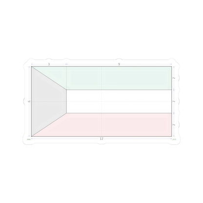 Flag of Kuwait construction sheet (Kuwait) STICKER Vinyl Kiss-Cut Decal