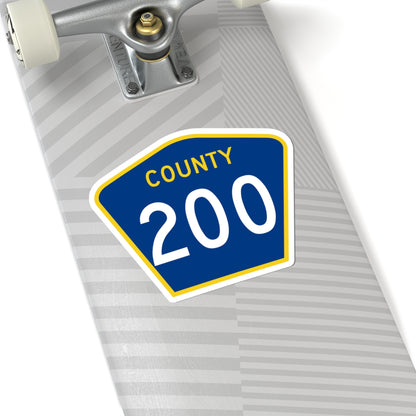 County 200 MN (Minnesota) (Road Sign) STICKER Vinyl Kiss-Cut Decal