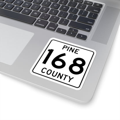 Pine County Route 168 MN (Minnesota) (Road Sign) STICKER Vinyl Kiss-Cut Decal