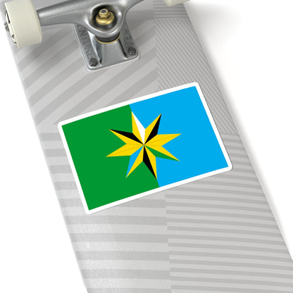 Flag of Verkhnekhavsky rayon Voronezh oblast (Russia) STICKER Vinyl Kiss-Cut Decal